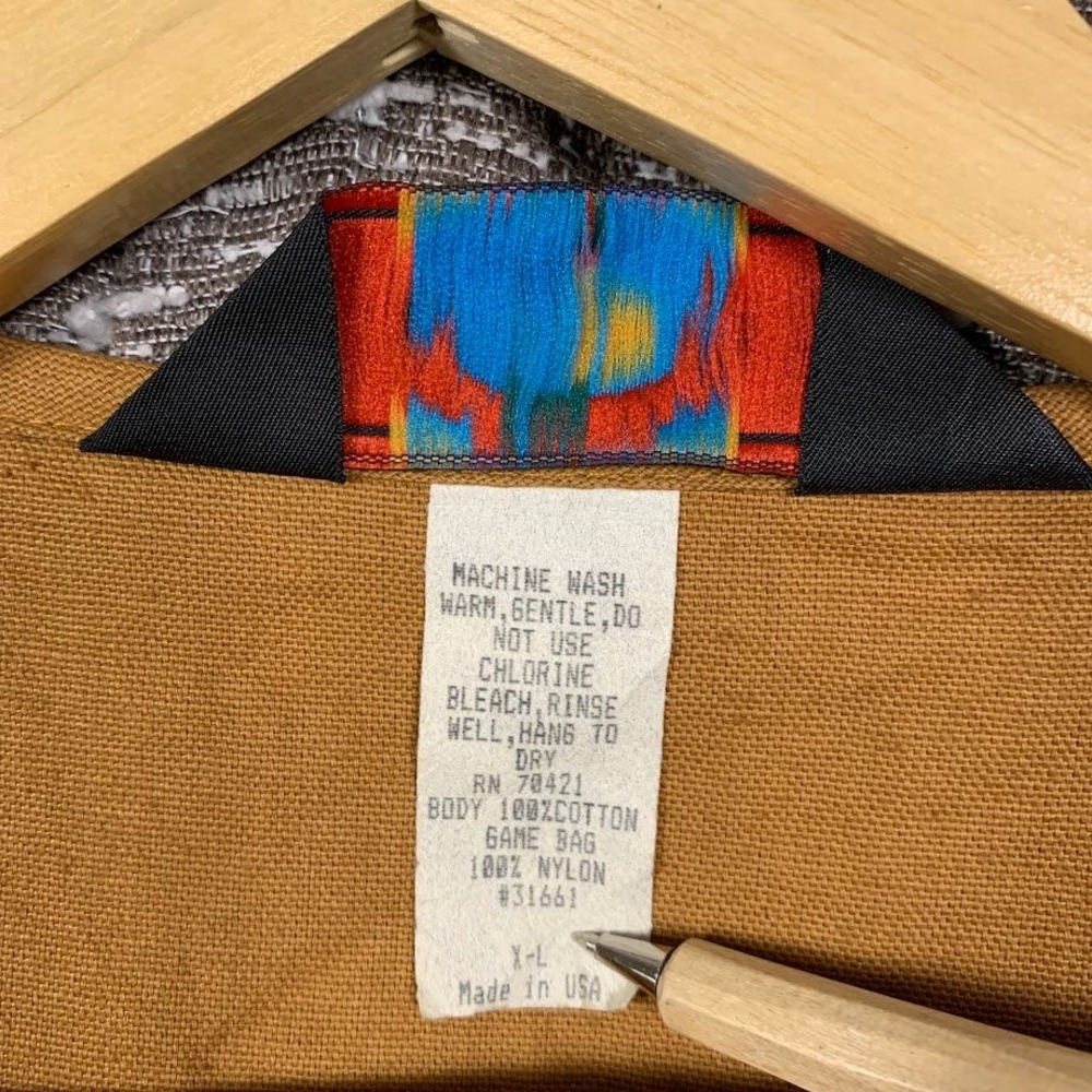 Vtg Blue Bill Canvas Hunting Vest Brown Zip Front Utility Cargo Pockets Men's XL - Picture 4 of 8